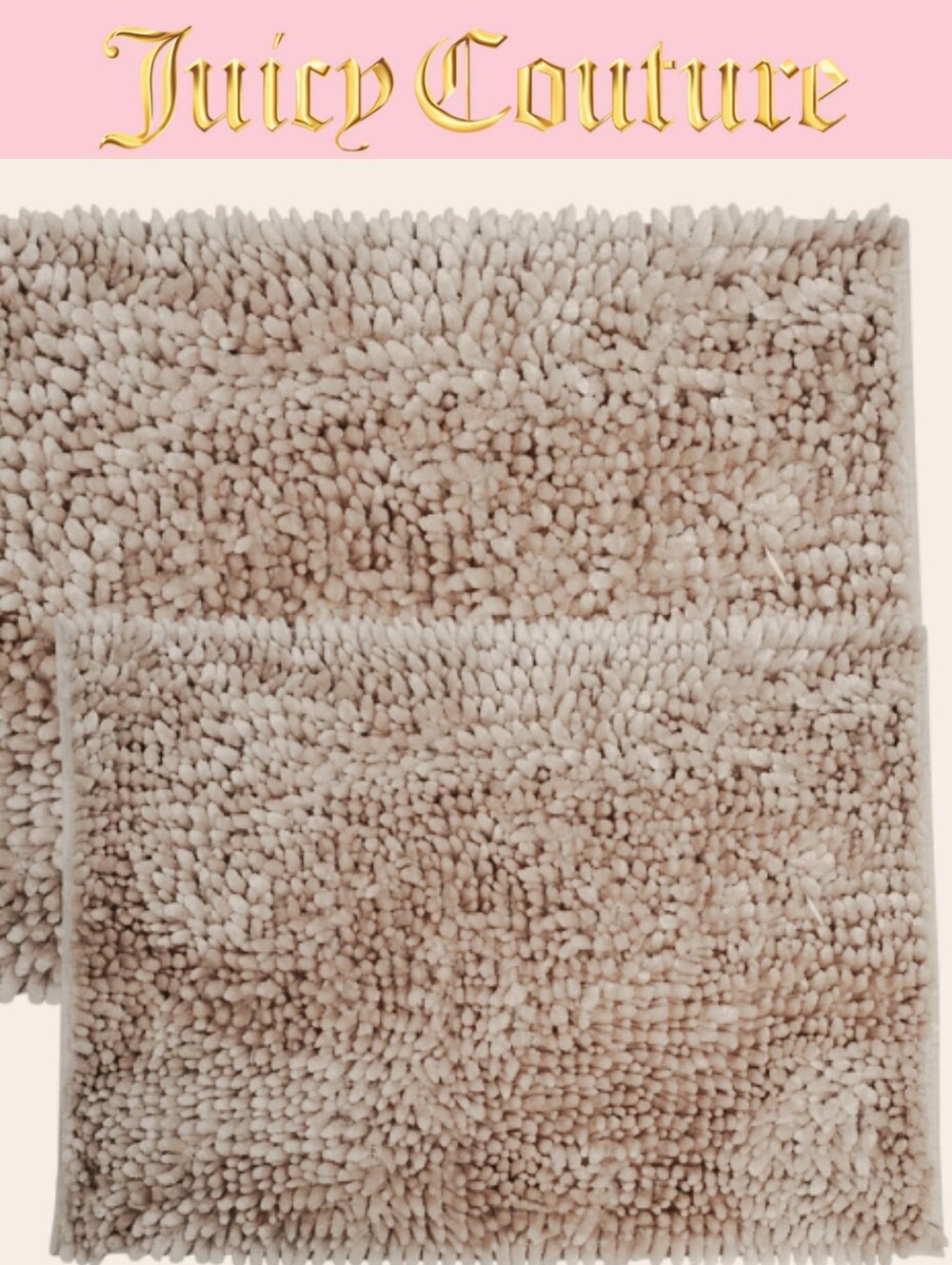 Juicy Couture Home Set Of Two Luxury Chenille Bath Rugs